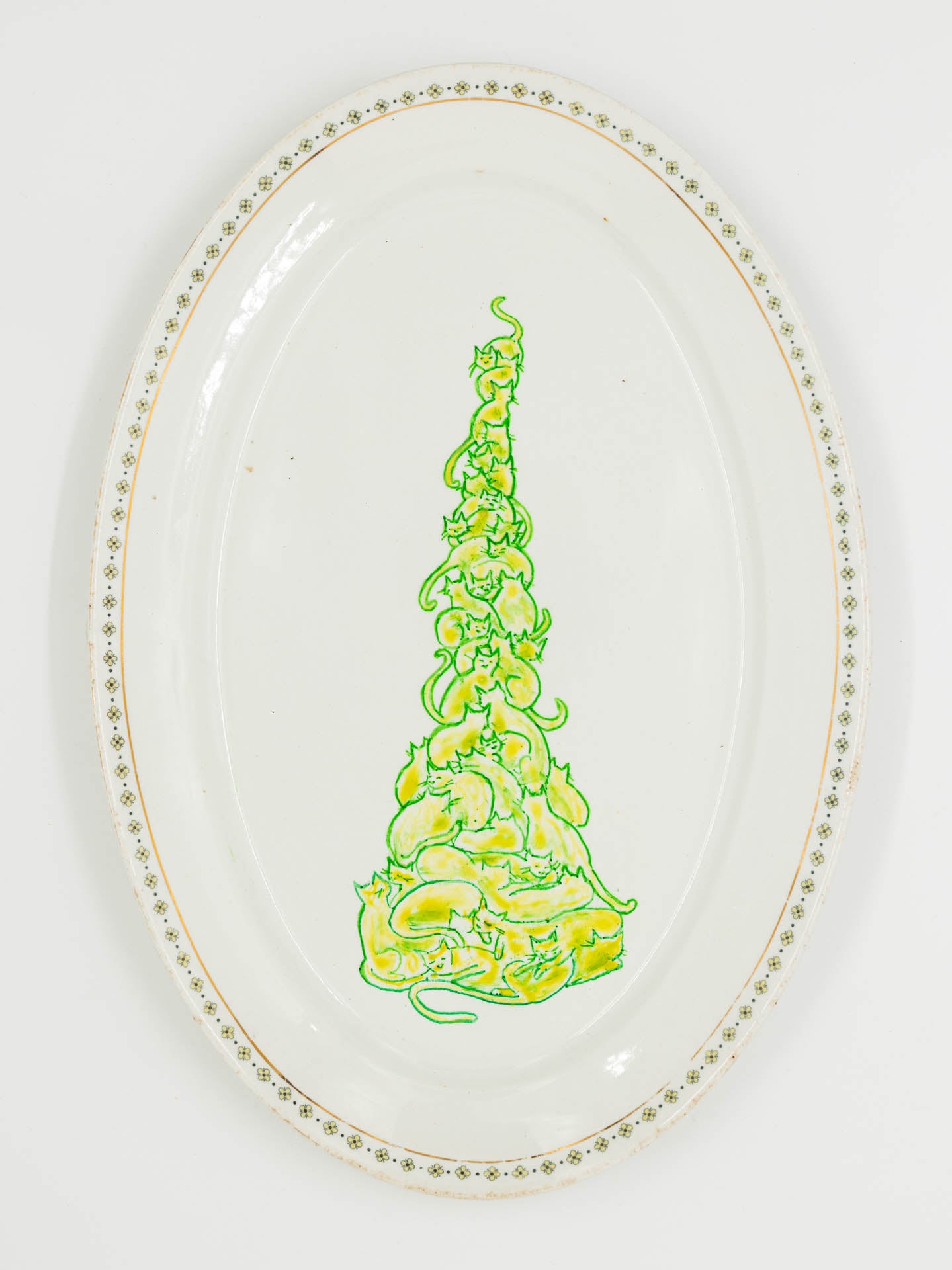 Debra Broz – Green Sleeping Cat Pile, 2024