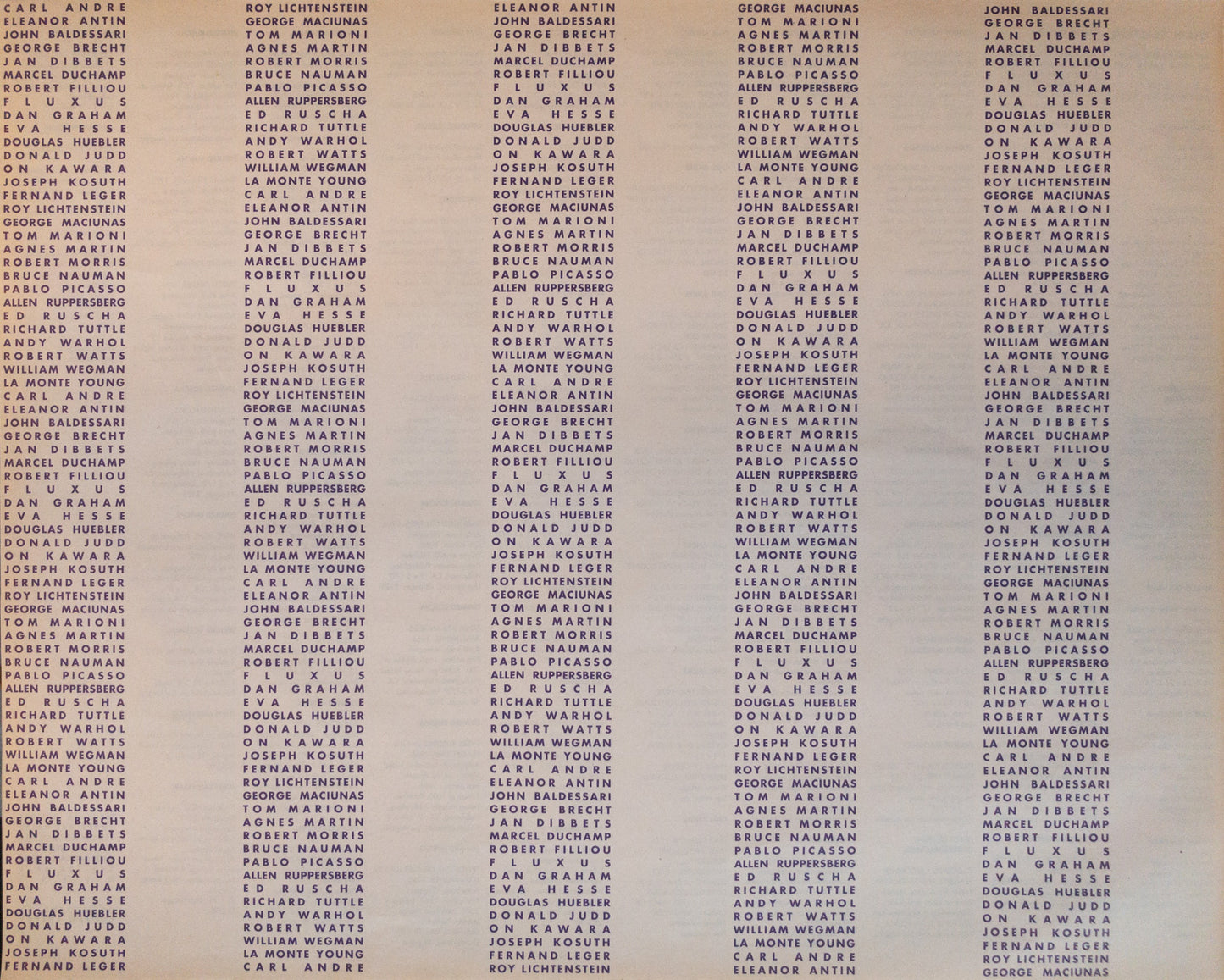 Chain Reaction Exhibition Checklist - Curated by Steven Leiber