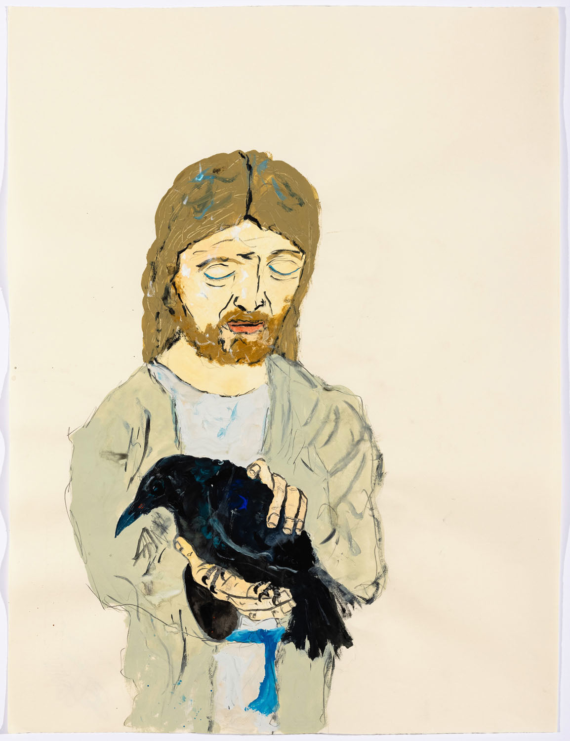 Eve Wood – Christ with Corvid, 2020