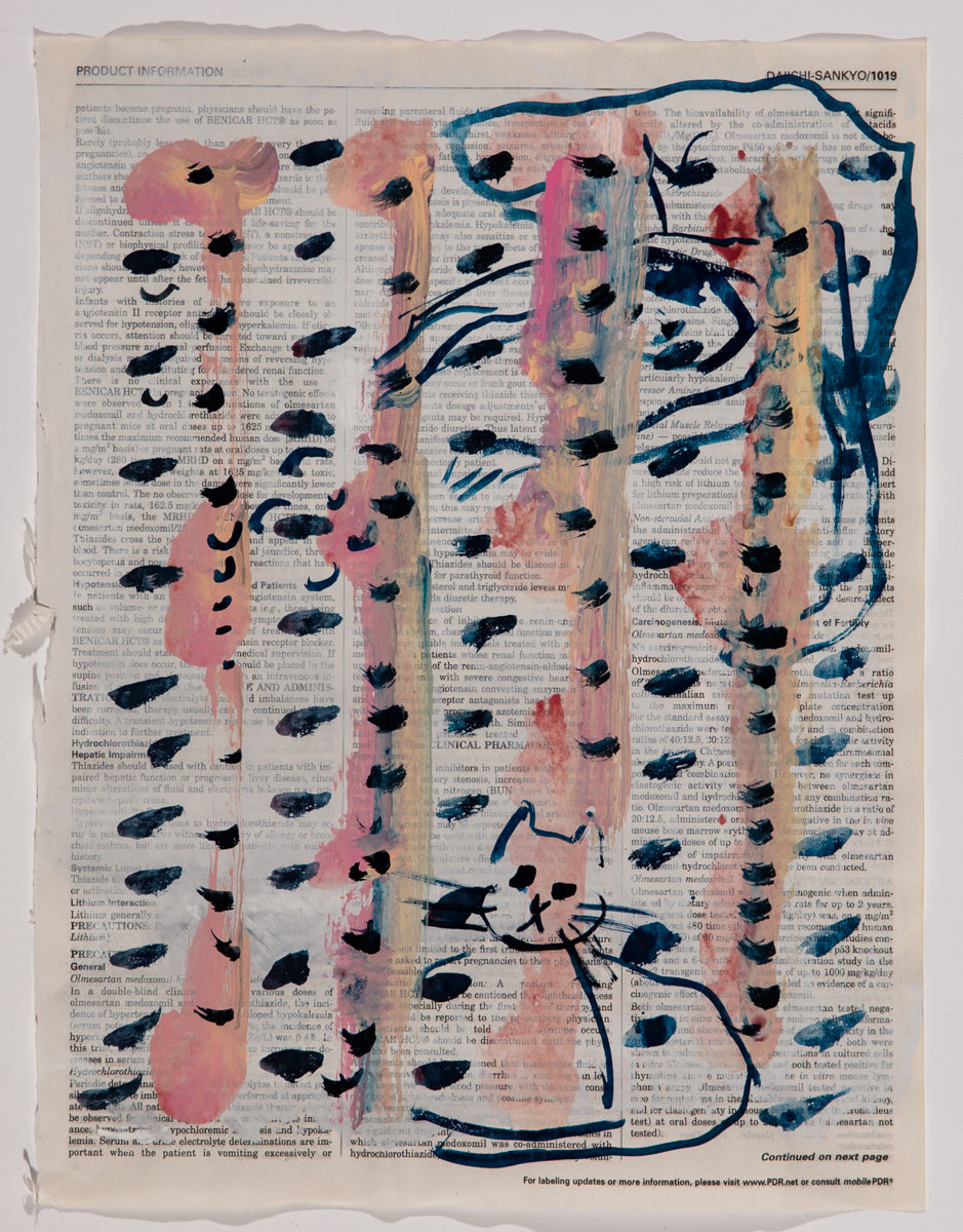 Julia Schwartz ~ Book Cats #6 (dots), 2018