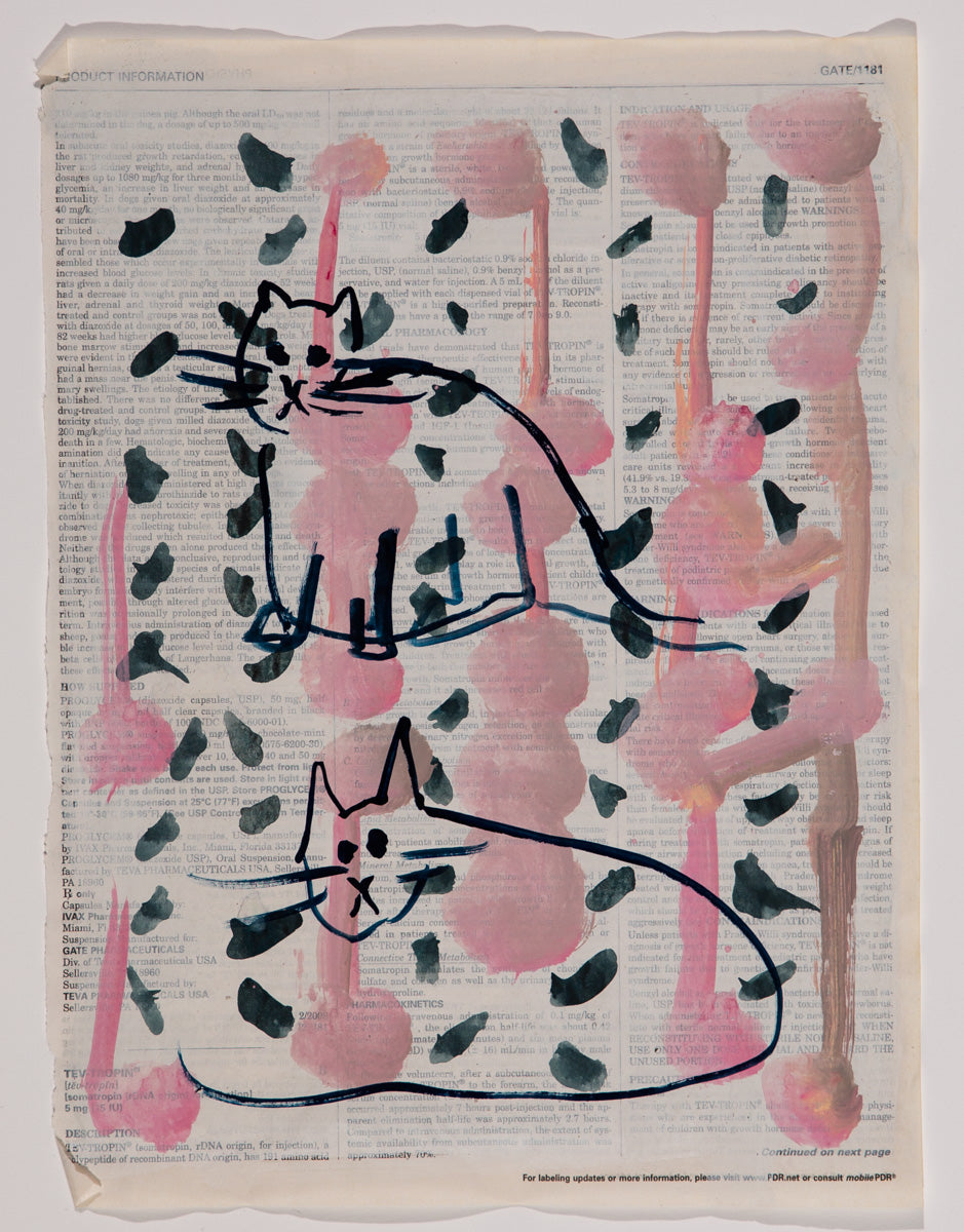 Julia Schwartz ~ Book Cats #12 (2 cats), 2018