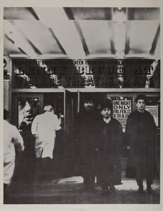 Lenny Bruce at the Village Theatre designed by George Maciunas - 1967
