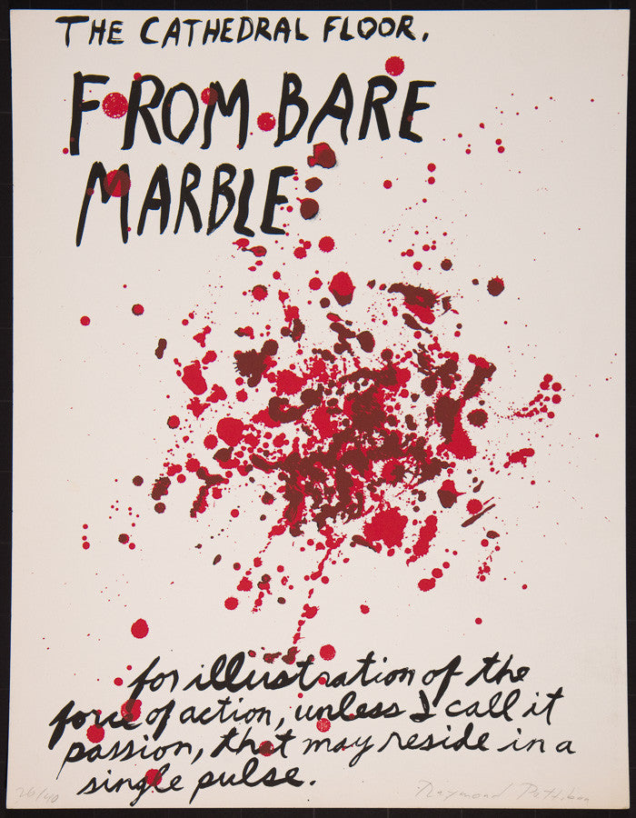 Raymond Pettibon "The cathedral floor" from 1991 – Silkscreen on paper