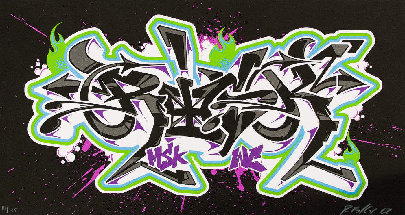 Risk – Moniker Silkscreen, Signed, 2008