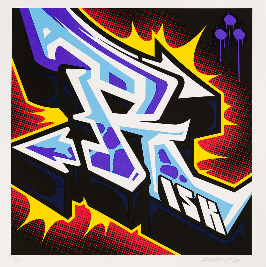 RISK ~ SILKSCREEN, Letter R, 2008