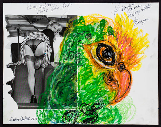 Simone Gad ~ Perroquette Verte/Elmer Batters Pinup, 2019