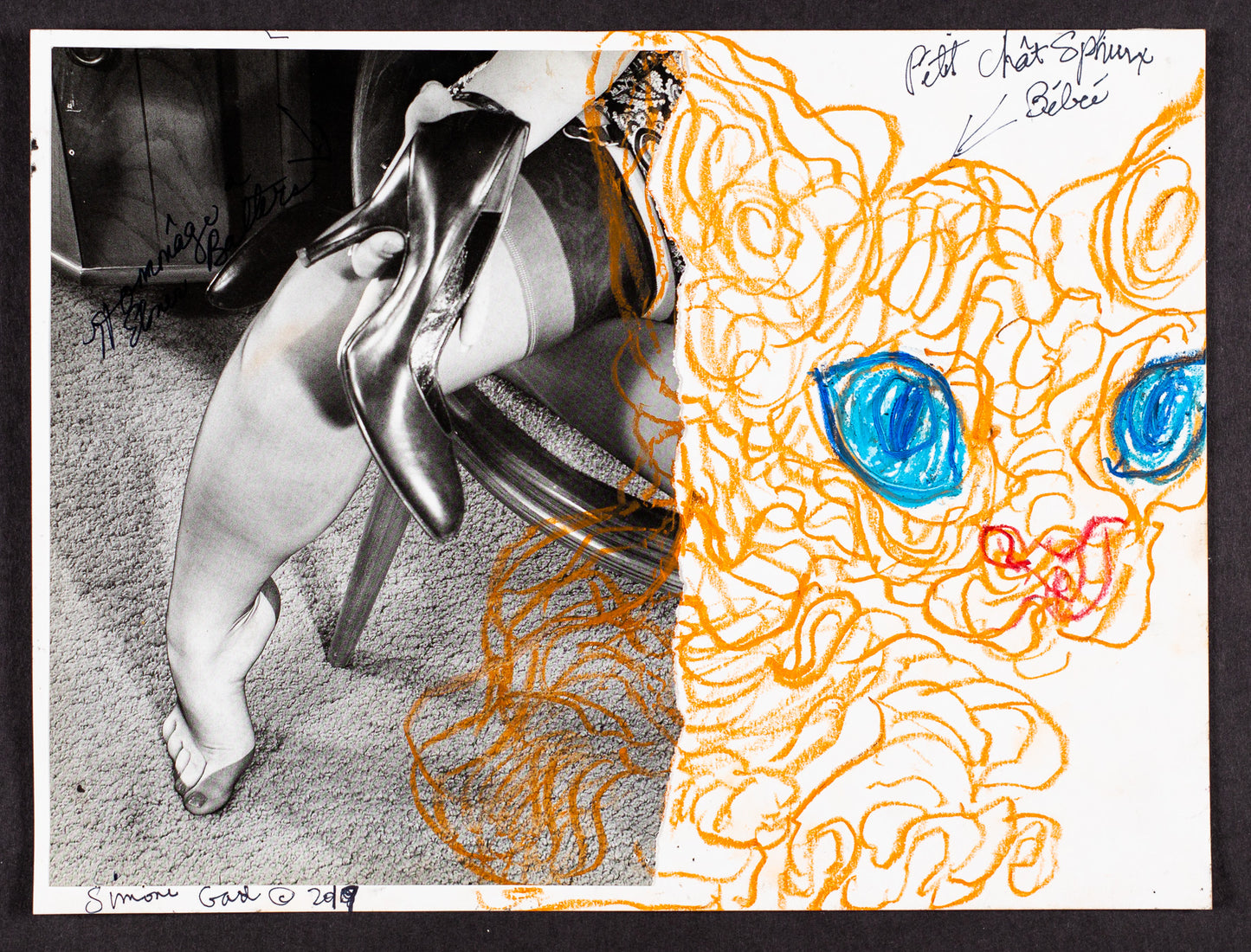 Simone Gad ~ Petit Chat Sphinx Bebee,'Hommage Elmer Batters, 2019