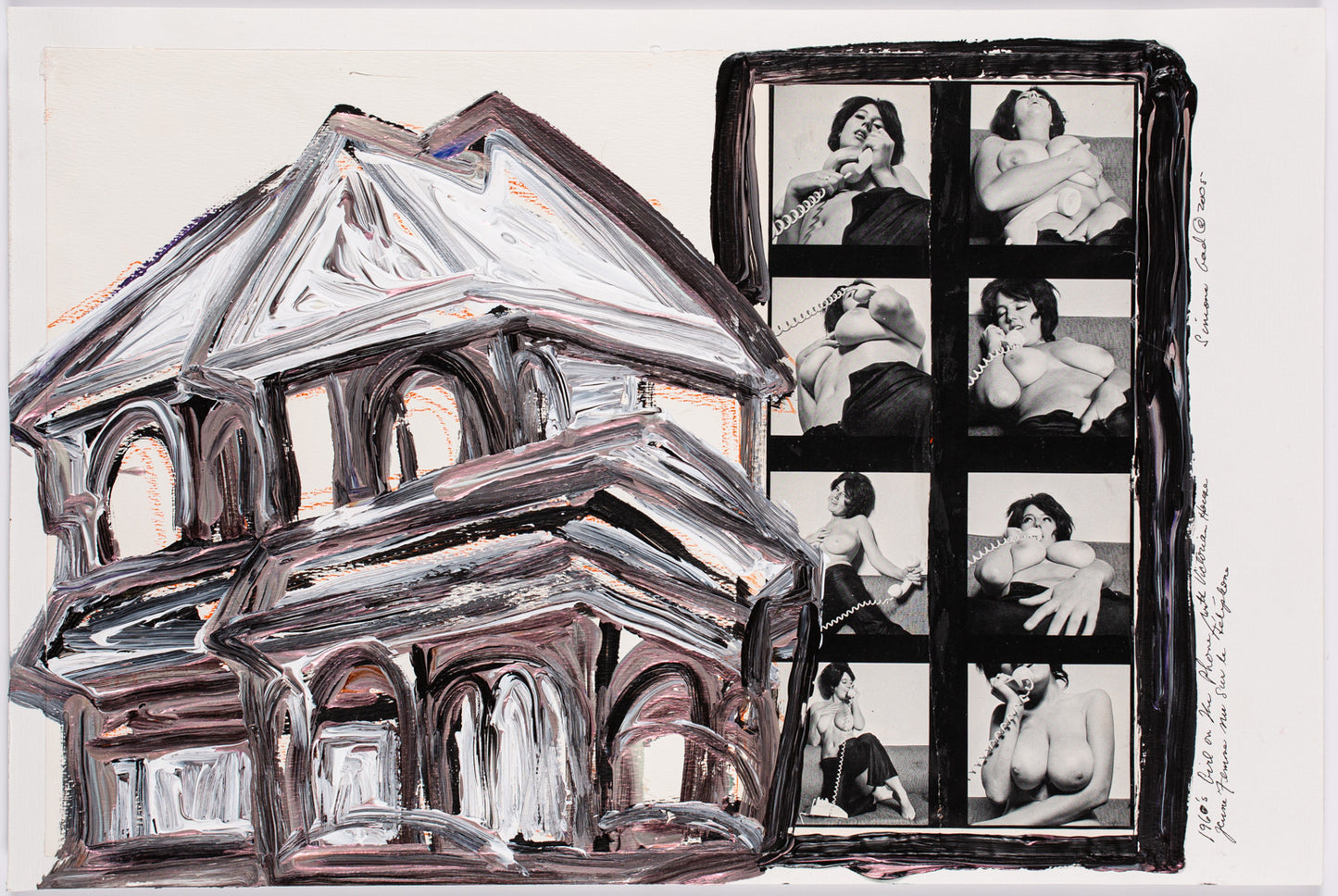 Simone Gad ~ Facade San Francisco Victorian Avec Pinup Contact Sheet, 2005