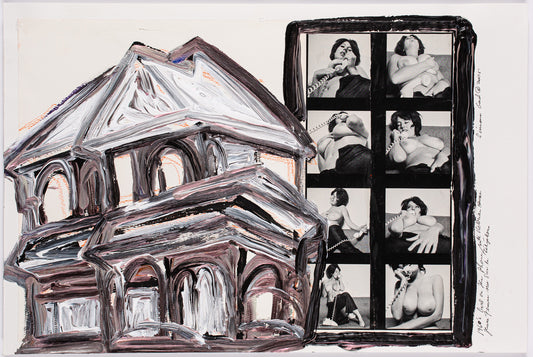 Simone Gad ~ Facade San Francisco Victorian Avec Pinup Contact Sheet, 2005