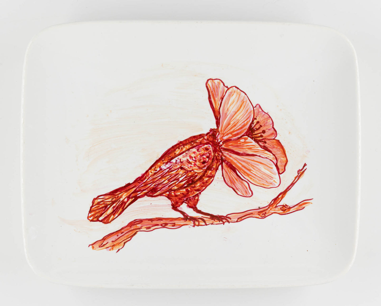 Debra Broz – Red Hibiscus Bird, 2024