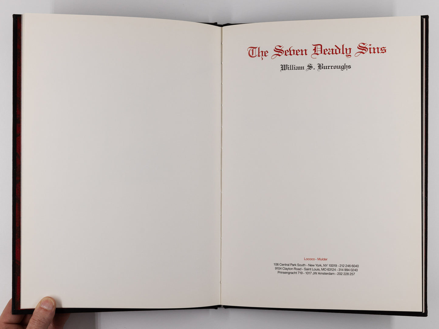 The Seven Deadly Sins – William S. Burroughs [Signed, 1st Ed.]