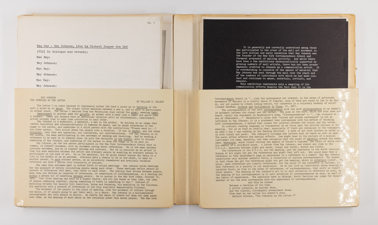 Correspondence: An Exhibition of the Letters of Ray Johnson – Ray Johnson [1st Ed.]