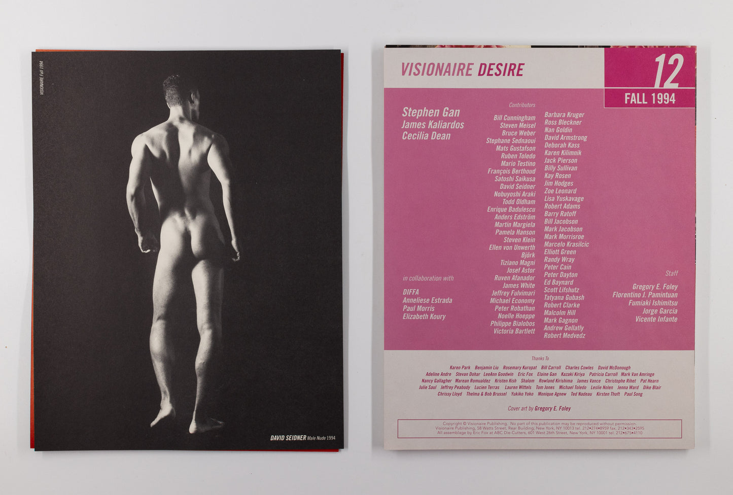 VISIONAIRE NO. 12: DESIRE (FALL 1994) – Gan Stephen, James Kaliardos and Cecilia Dean [1st Ed.]