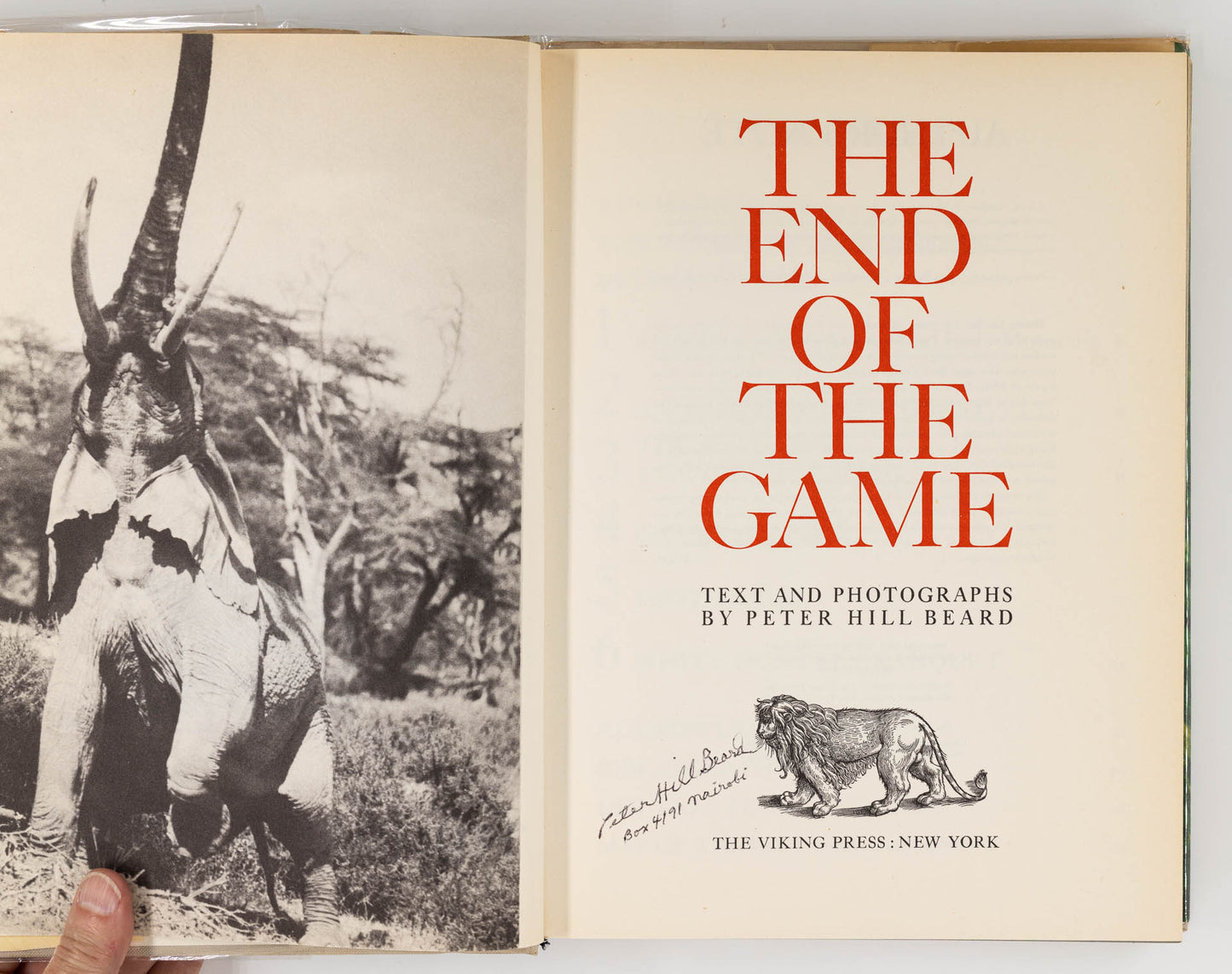 The end of the Game – Peter h. Beard [Signed, 1st Ed.]