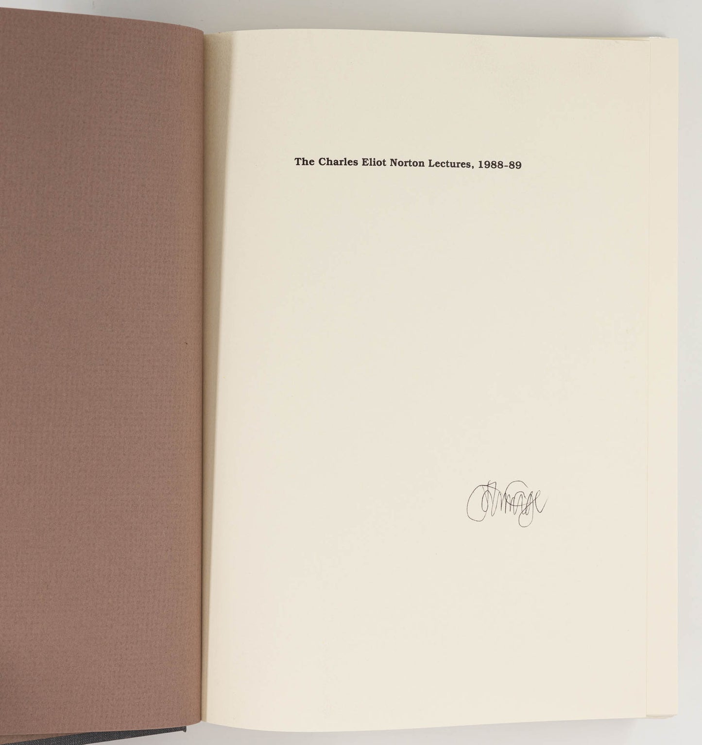 I-VI (Charles Eliot Northern Lectures in 1988-1989.) – John Cage [Signed, 1st Ed.]