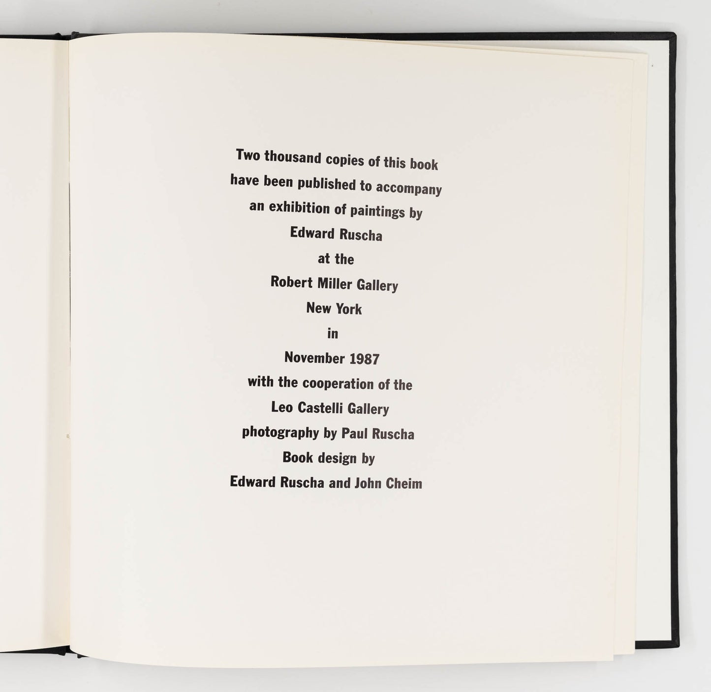 Ed Ruscha – Edward Ruscha [1st Ed.] Robert Miller Gallery/Leo Castelli Gallery