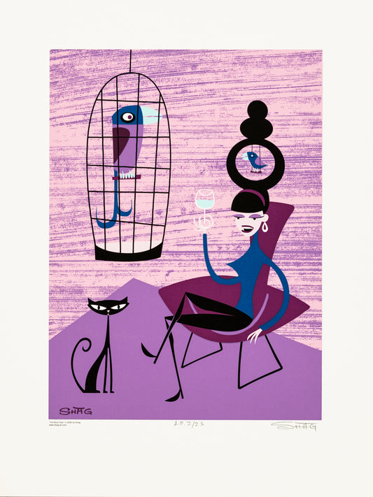 Shag - The Bird Chair - Seven Color Serigraph
