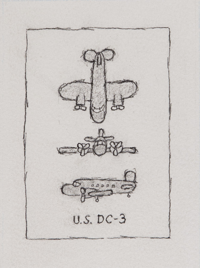 William Anthony - Drawing - U.S. DC-3, 1999