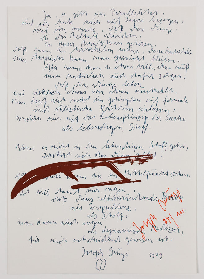 Joseph Beuys: Joyce with Sled, 1985 [silkscreen]