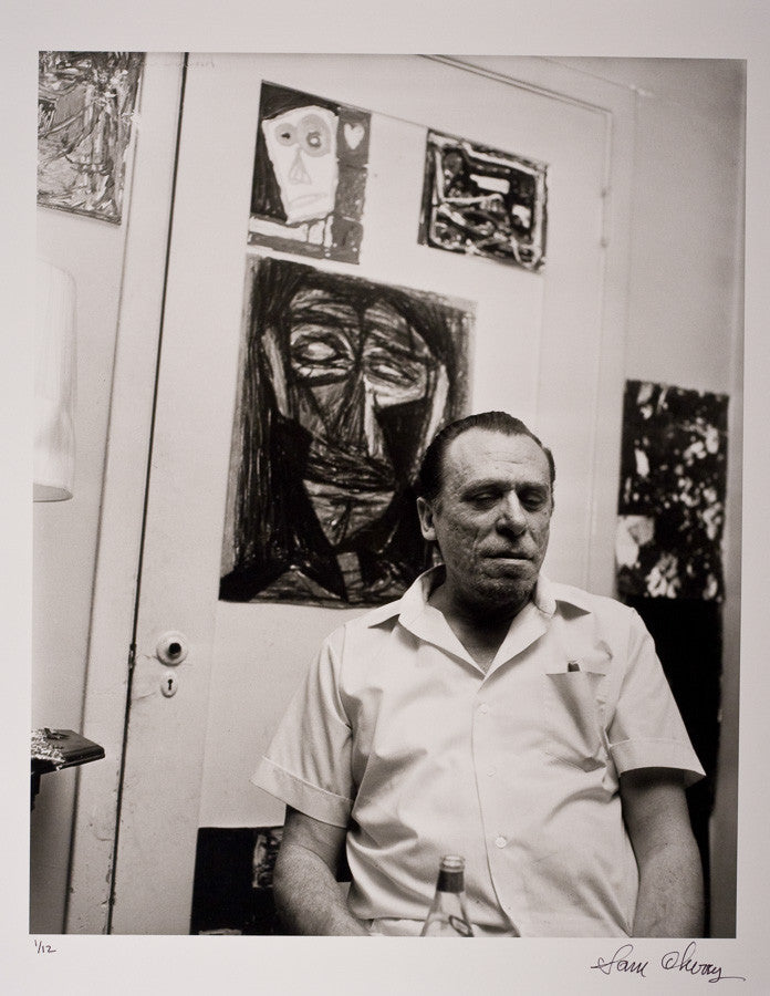 Charles Bukowski in De Longpre Apartment 1971 – Photograph by Sam Cherry