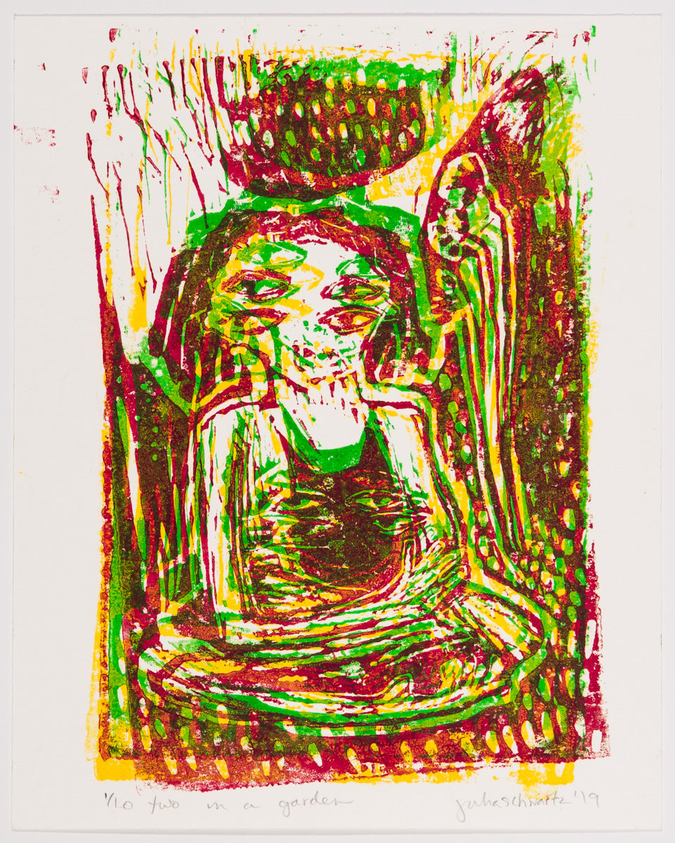 Julia Schwartz ~ Two in a Garden (3 color print), 2019