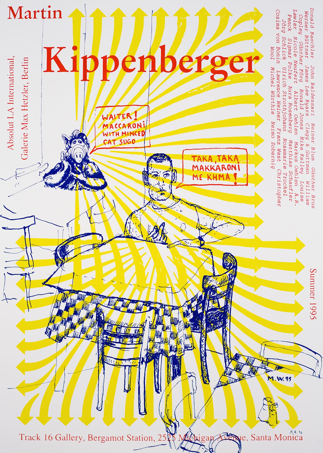 Martin Kippenberger - Track 16 Gallery - Signed Silkscreen Print