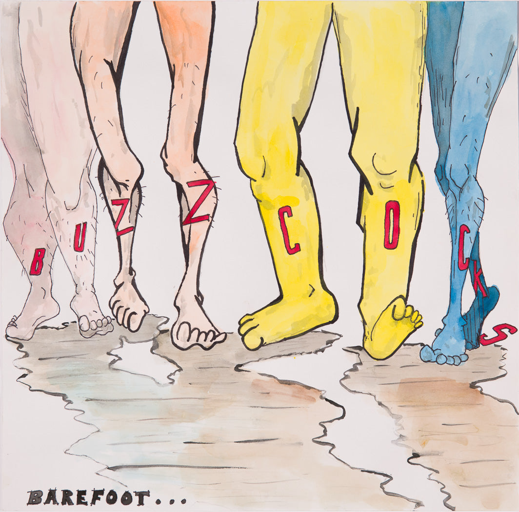 Thaddeus Strode, Buzzcocks "Barefoot . . ." - Watercolor, 2003
